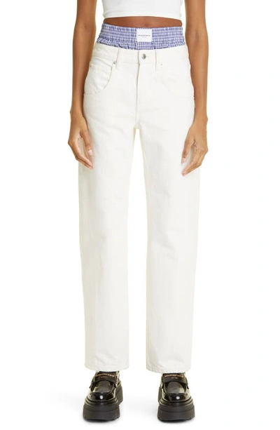 Alexander Wang Prestyled Boxer Skater Jeans Moonshine In White