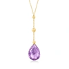 ROSS-SIMONS AMETHYST DROP NECKLACE IN 14KT YELLOW GOLD