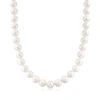 Ross-simons 10-11mm Cultured Pearl Necklace With 14kt Yellow Gold In Gold