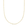 Ross-simons Italian 18kt Yellow Gold Diamond-cut Singapore Chain Necklace In Gold