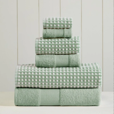 Modern Threads 6pc Yarn-dyed Cobblestone Jacquard Towel Set