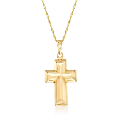 Ross-simons 14kt Yellow Gold Cross Pendant Necklace
