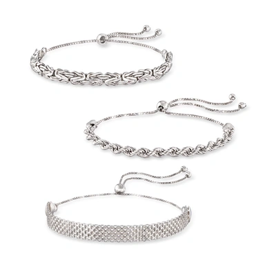 Ross-simons Sterling Silver Jewelry Set: Multi-link Bolo Bracelets