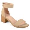 Journee Collection Percy Open Toe Heeled Sandal In Brown