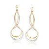 Ross-simons Sterling Silver And 14kt Yellow Gold Earring Jackets In White