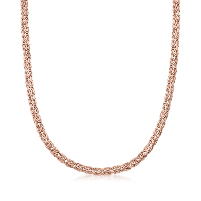 Ross-simons 14kt Rose Gold Small Byzantine Necklace In Pink
