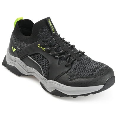 Territory Men's Yosemite Water-resistant Knit Trail Sneakers In Black