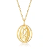 Ross-simons Italian 18kt Yellow Gold Holy Mary Pendant Necklace In Gold