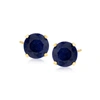 Ross-simons Sapphire Martini Stud Earrings In 14kt Yellow Gold In Blue