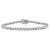 Mimi & Max 1/2ct Tdw Diamond S-shape Tennis Bracelet In Sterling Silver In Silver
