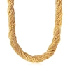 Ross-simons Italian Golden Murano Glass Bead Torsade Necklace With 18kt Gold Over Sterling In Gold