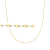 Rs Pure Ross-simons Italian 14kt Yellow Gold Lumachina Chain Necklace In White