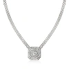 Ross-simons Diamond Cluster Necklace In Sterling Silver In Silver