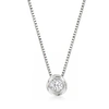 Ross-simons Bezel-set Diamond Necklace In 14kt White Gold In White
