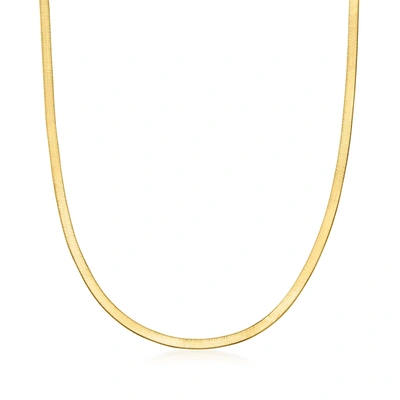Ross-simons 3mm 14kt Yellow Gold Herringbone Necklace
