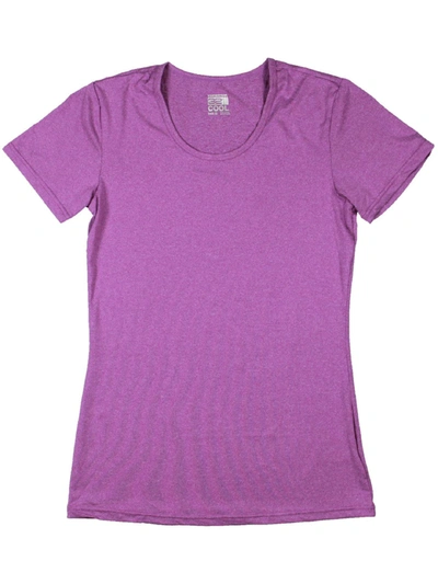 32 Degrees Cool Womens Heathered Crewneck T-shirt In Pink