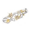 Ross-simons Diamond Sea Life Bangle Bracelet In Sterling Silver With 18kt Gold Over Sterling In Silver