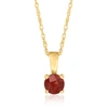 Rs Pure Ross-simons Garnet Pendant Necklace In 14kt Yellow Gold. 16 Inches In Red