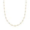 Ross-simons Bezel-set Cz Station Necklace In 18kt Gold Over Sterling In Gold