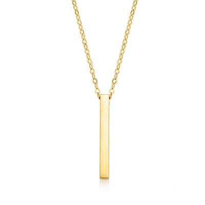Rs Pure Ross-simons 14kt Yellow Gold Vertical Bar Necklace