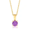 Rs Pure Ross-simons Amethyst Pendant Necklace In 14kt Yellow Gold. 16 Inches In Purple