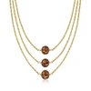 Ross-simons Italian Leopard-print Murano Glass Multi-strand Necklace In 18kt Gold Over Sterling In Multi