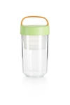 Lekue Jar-to-go 2 Piece Travel Jar Container Set, 20 Ounce, Citrus Fruit