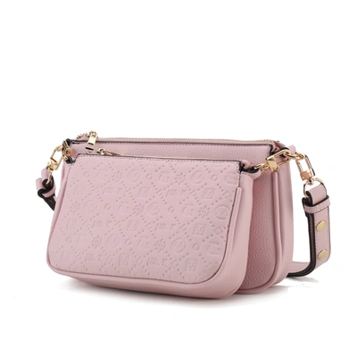 Mkf Collection By Mia K Dayla Vegan Leather Women's Shoulder Bag In Pink