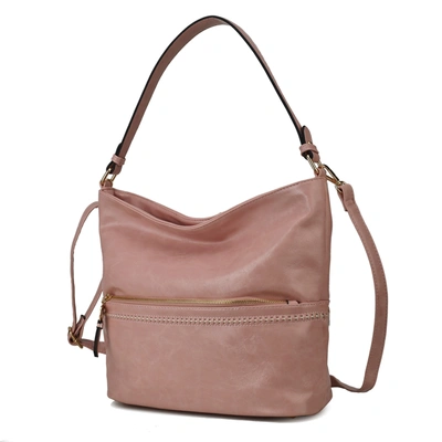 Mkf Collection By Mia K Sierra Vegan Leather Women's Shoulder Bag In Pink