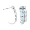 Ross-simons Aquamarine And . Swiss Blue Topaz Earrings In Sterling Silver In Silver