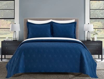 Chic Home Ventian 3-piece Quilt Set In Blue