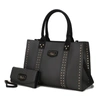 Mkf Collection By Mia K Davina Vegan Leather Women's Tote Bag With Wallet In Black