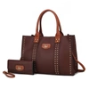 Mkf Collection By Mia K Davina Vegan Leather Women's Tote Bag With Wallet In Brown