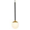 Vonn Lighting Capri Vcp2101bl 5" 1-light Integrated Led Height Adjustable Pendant Lighting With Glass Shade In Bla