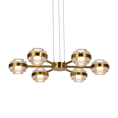 Vonn Lighting Milano Vap2336ab 25" 6-light Height Adjustable Pendant Lighting Integrated Led Chandelier In Antique