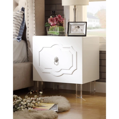 Inspired Home Anastasia Side Table In White