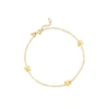 Ross-simons Italian 14kt Yellow Gold Butterfly Station Anklet In Gold