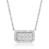 Rs Pure Ross-simons Diamond Cluster Necklace In Sterling Silver In Silver