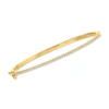 Ross-simons Diamond Bangle Bracelet In 18kt Gold Over Sterling In Yellow