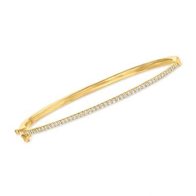 Ross-simons Diamond Bangle Bracelet In 18kt Gold Over Sterling In Multi