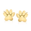 Ross-simons 14kt Yellow Gold Petite Animal Paw Stud Earrings In Gold