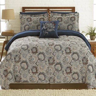 Modern Threads 8-piece Printed Reversible Complete Bed Set Corsicana In Multi