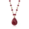ROSS-SIMONS RUBY STATION NECKLACE IN 14KT YELLOW GOLD