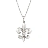 Ross-simons Italian Sterling Silver Fleur-de-lis Necklace In Silver