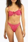 Nirvanic Portugal High-leg Bikini Bottom In Eco Guava Bloom In Pink