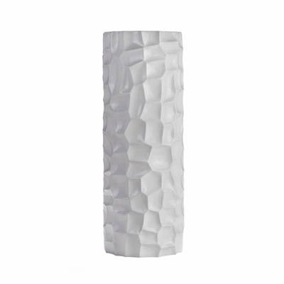 Finesse Decor Textured Honeycomb Vase // Red, 36" In White