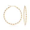 Ross-simons 3-4mm Cultured Pearl Hoop Earrings In 14kt Yellow Gold In White