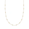 Ross-simons Bezel-set Diamond Station Necklace In 14kt Yellow Gold In White