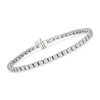 Ross-simons Diamond Tennis Bracelet In 14kt Yellow Gold In Silver