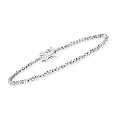 Ross-simons Diamond Tennis Bracelet In 14kt Yellow Gold In Silver